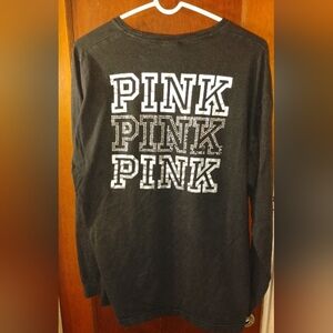 Victoria's secret Pink bling campus crew shirt